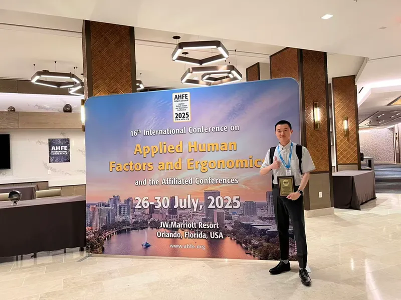 Zhang Siyuanが、米国オーランドで開催された第16回国際応用人間工学会議（AHFE 2025） において、AHFE 2025 Best Student Paper Awardを受賞しました。